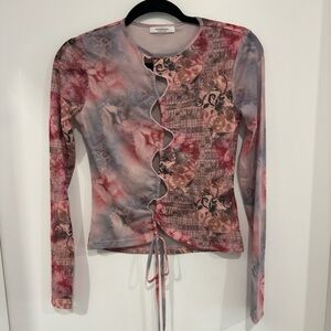 Peppermayo mesh long sleeve top